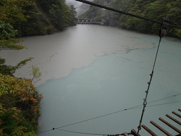 濁った湖面